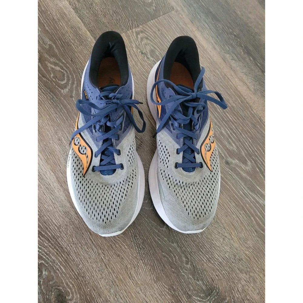 Saucony Ride 15 Mens Running Shoes Grey Blue Orange S20730-91  10.5 #1